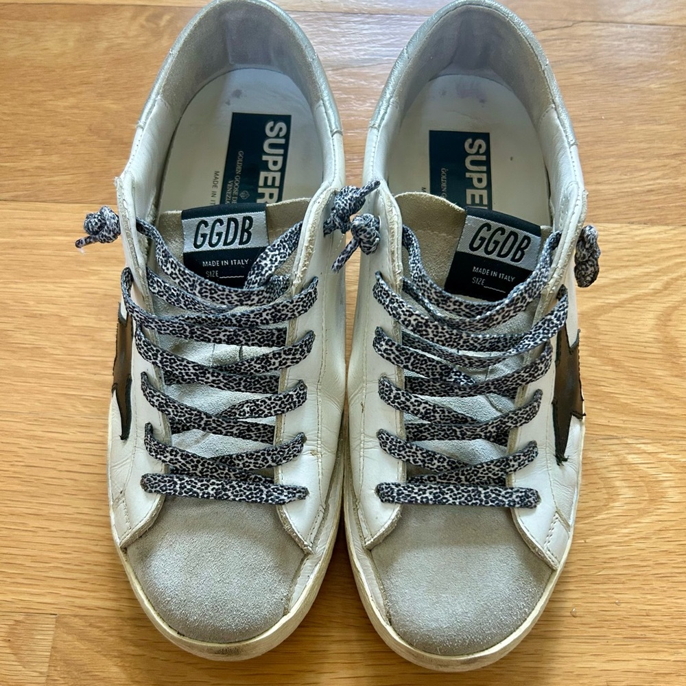 Golden Goose sneakers with leopard laces
